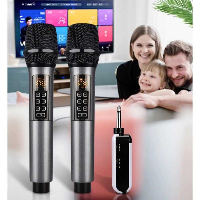 Mikrofon Karaoke Microphone Wireless With Echo  Portable KTV D300