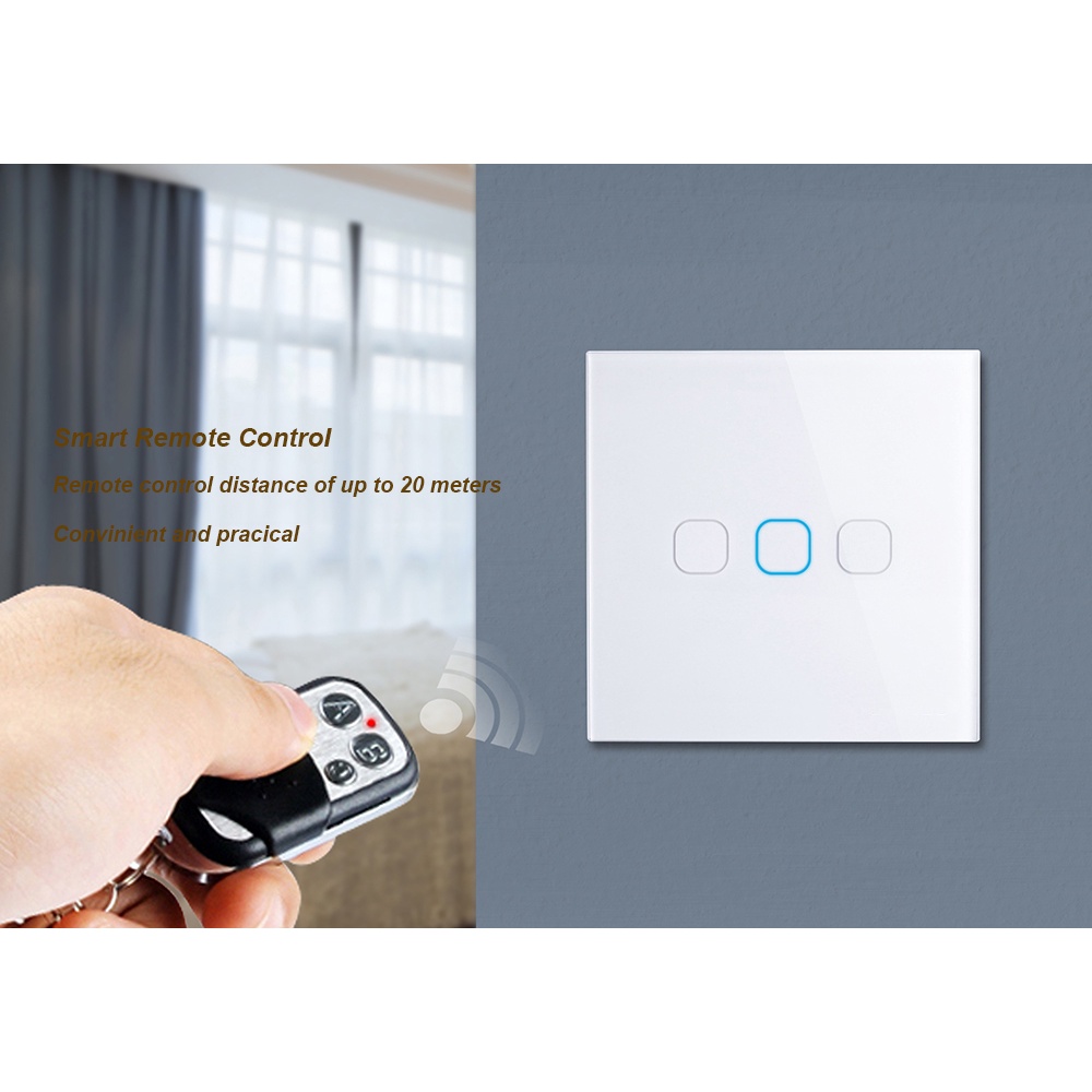 Saklar Lampu Luxury Touch LED with Remote Switch / Saklar Lampu Sentuh Lampu Luxury Touch LED with Remote Switch / Saklar Lampu Remote Kontrol Saklar Lampu Sentuh Switch Saklar Tombol Lampu Luxury Design Touch Led With Remote Saklar Remote Control On Off