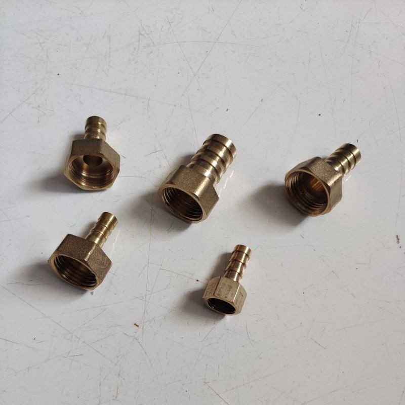 nepel selang drat dalam 1/2x5/8&quot; Kuningan / nepel selang 1/2x5/8 drat dalam