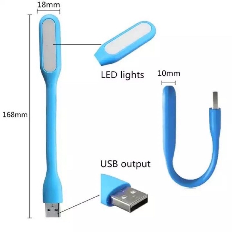 Terpopuler USB LED Lamp / Lampu Sikat Gigi emergency lamps light portable belajar baca laptop powerbank