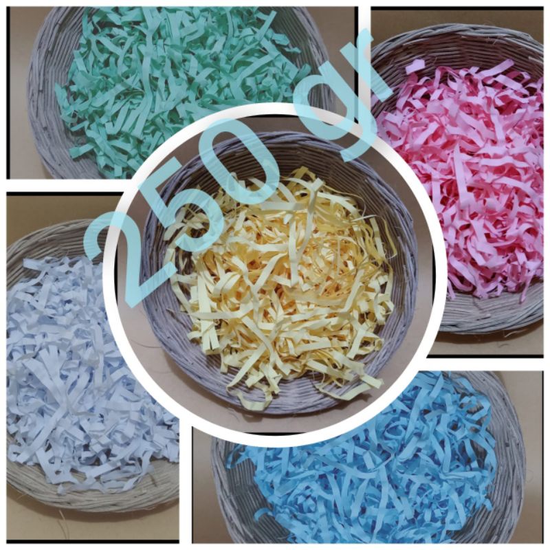 

SHREDDED PAPER 250 GRAM / KERTAS CACAH HVS 55 GR