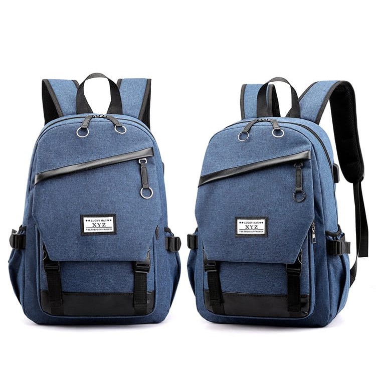 Tas Ransel Pria Tas Ransel Sekolah Backpack Multifungsi Motif Denim Tas  Ransel Laptop