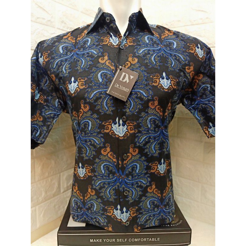 KEMEJA BATIK DEVONZO KATUN LENGAN PENDEK