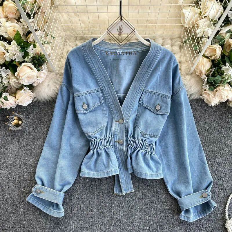 Jenny Blouse Jeans / blouse atasan / baju wanita