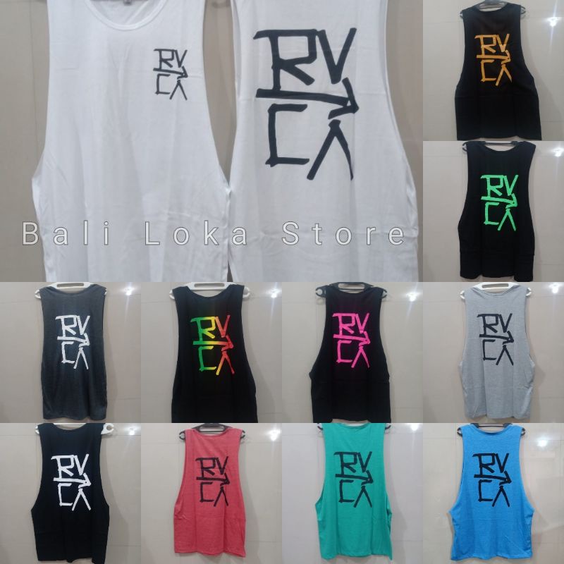 SINGLET BALI PRIA LOW CUT/KATUN/GYM/RVCA