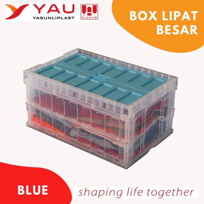 Kotak Penyimpanan Storage Box Container Organizer Besar Tempat Baju - Biru Muda Monalisasiti261