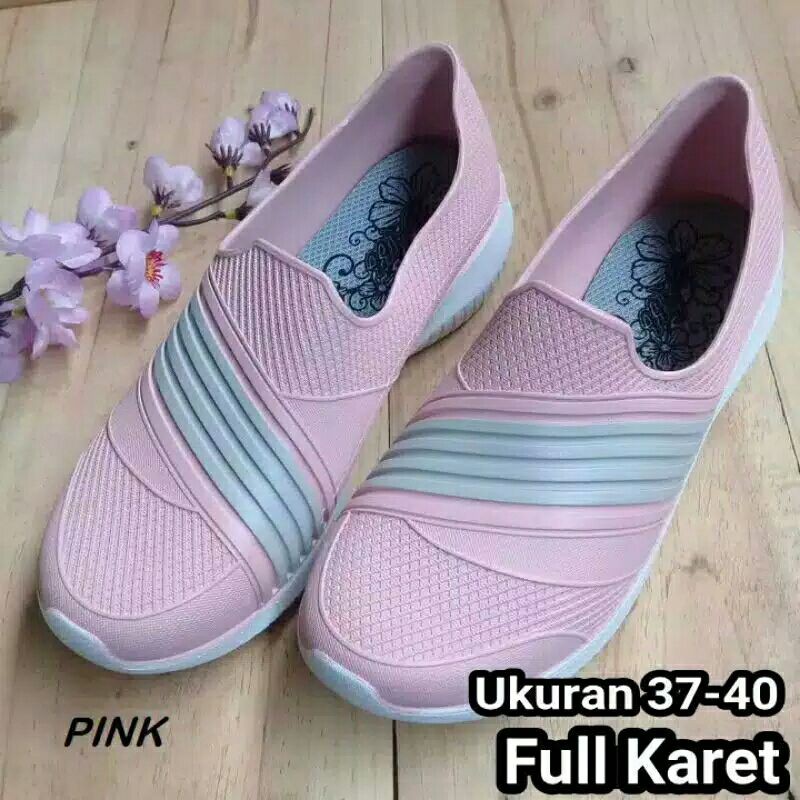 [COD]SEPATU KARET WANITA SLIP ON ATT SWL 480 TERKEREN