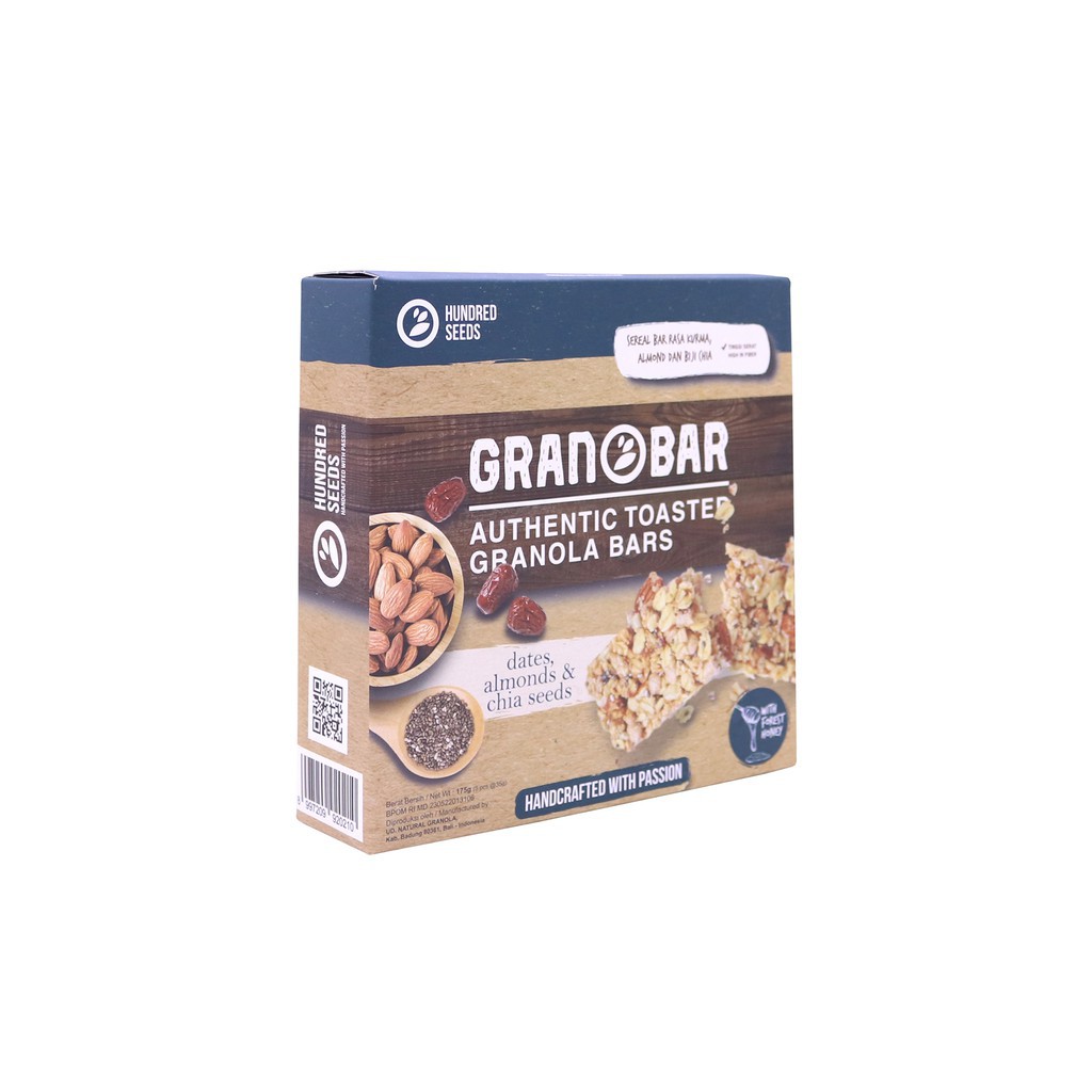 GRANOLA CREATION BAR - DATES, ALMONDS &amp; CHIA SEED 1 BOX (5PCS)