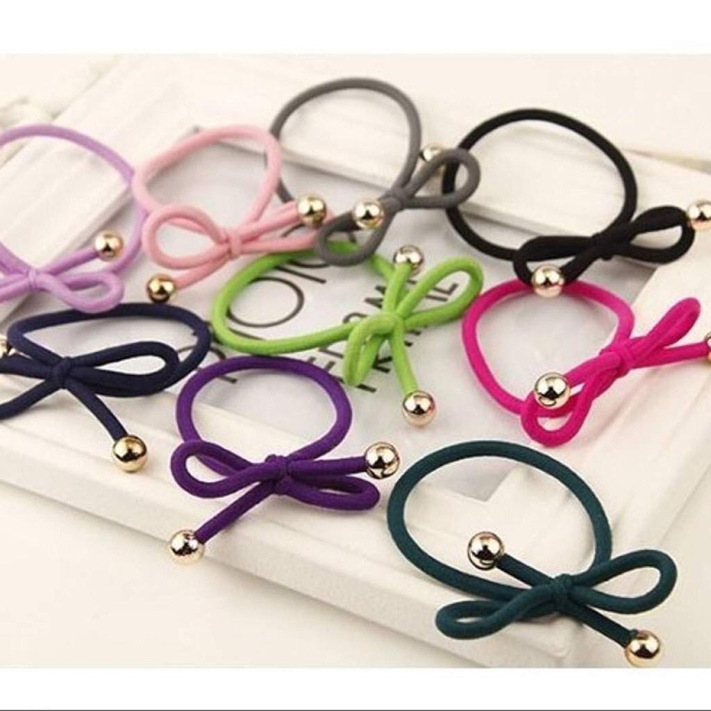 Ikat Rambut Karet Tebal Elastis PITA WARNA / Kunciran PITA Korea - MKM