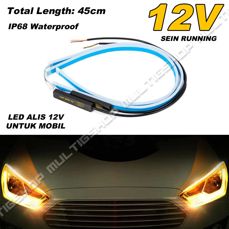 1Set DRL LED Alis 12v 45cm Sein Running