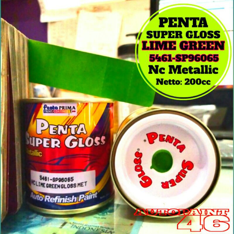 Penta Super Gloss Lime Green/Penta Lime Green Met/Hijau Metallic Nc Metallic 200cc