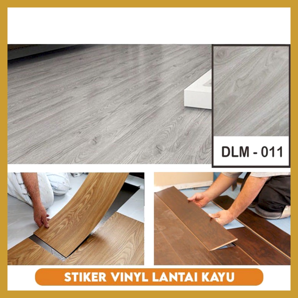 Stiker Vinyil Lantai Kayu Simple Elegant Parket Stiker Lantai Waterproof Stiker Vinyl Perekat Motif Kayu GOSHOP88