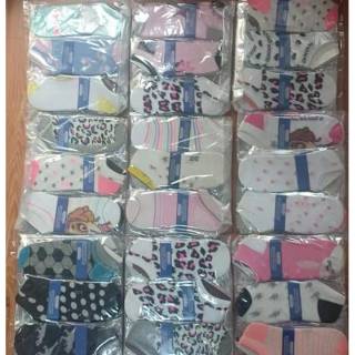 12 pasang kaos  kaki  pendek motif cewek  dewasa Shopee 