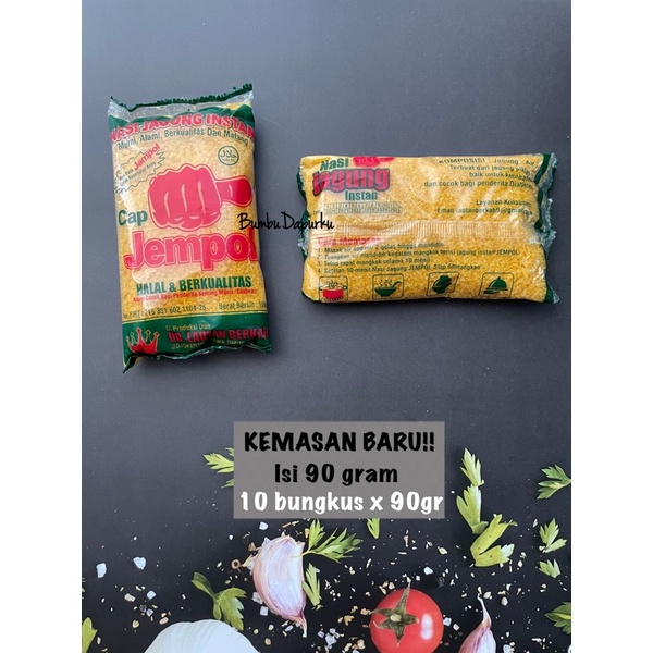 (10pcs x 90gr) NASI JAGUNG BERAS JAGUNG INSTANT CAP JEMPOL (MPOK)