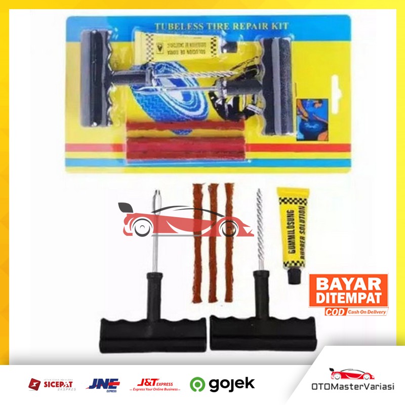 Alat Tambal Ban Tubles Repair Kit Tambal Ban Tubeless Mobil Motor