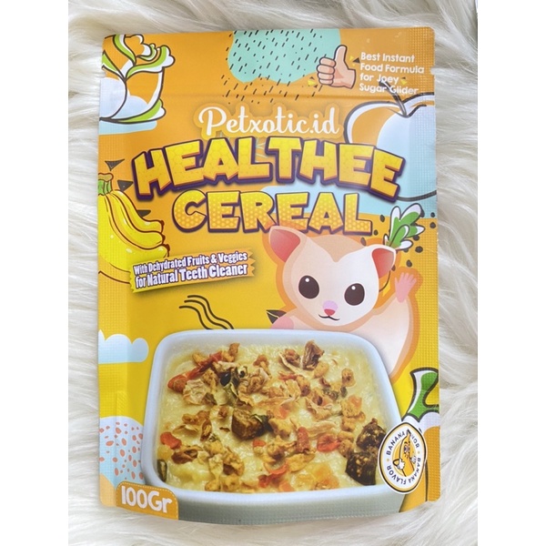 HEALTHEE CEREAL 100gr,  Bubur Instant Sugar Glider With Dehydrated Fruits for Natural Teeth Cleaner