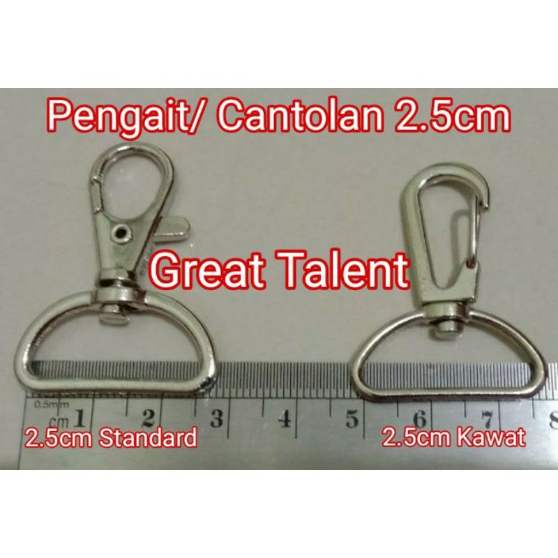 

Pengait Cantolan 2.5cm Eceran - Cantelan ID Card - Kew Kew Kait Lanyard - Standard / Kawat - 1 pcs