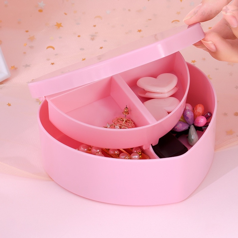 OX-017 Kotak Cincin Hati Love Kotak Perhiasan Wedding Cincin/Finger Ring Box/Kotak penyimpanan desktop berbentuk hati