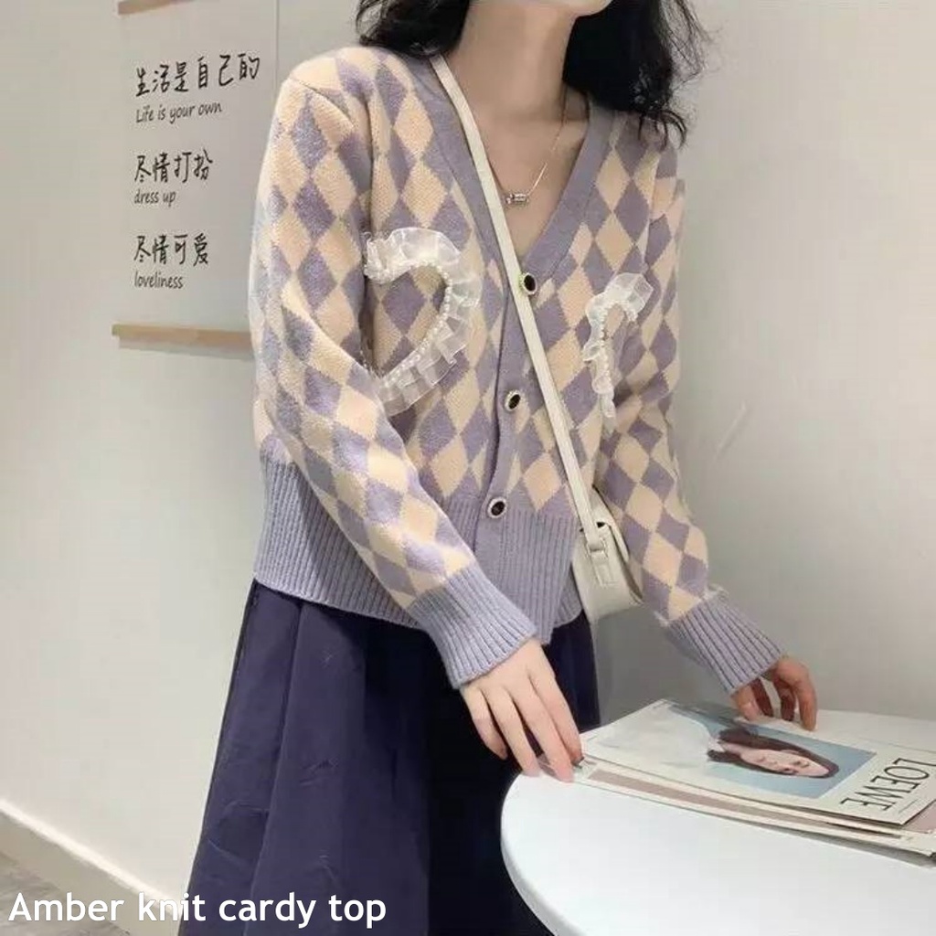 Amber knit cardy top - Thejanclothes