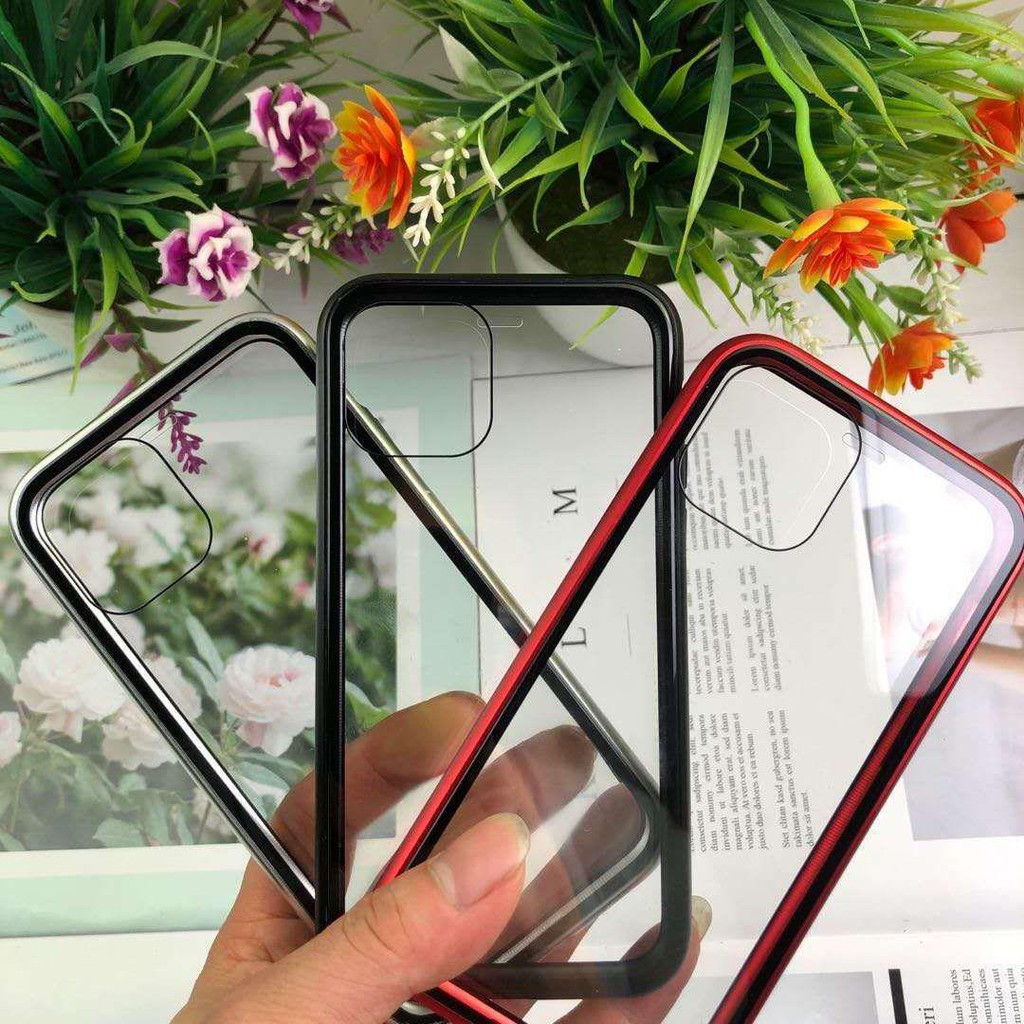 Case Magnetic DEPAN BELAKANG Realme C11 Premium Double Glass 2in1