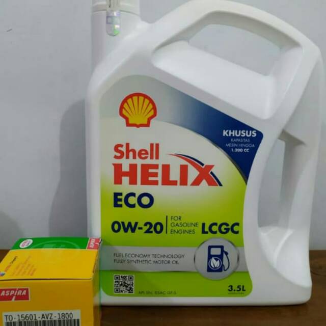 Paket Promo Oli Shell Helix Eco 0W-20 + Filter Oli Suzuki Karimun WagonR