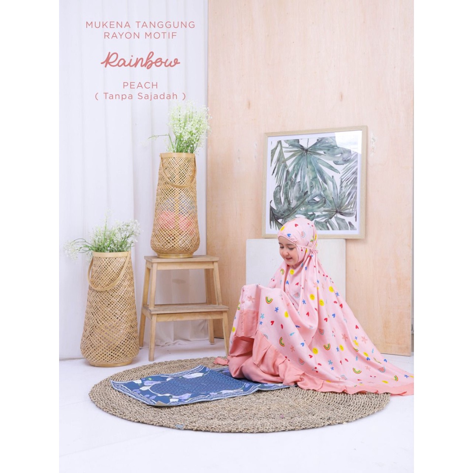 PUSAT MUKENA TASIK - MUKENA BALI RAYON TANGGUNG MOTIF RAINBOW