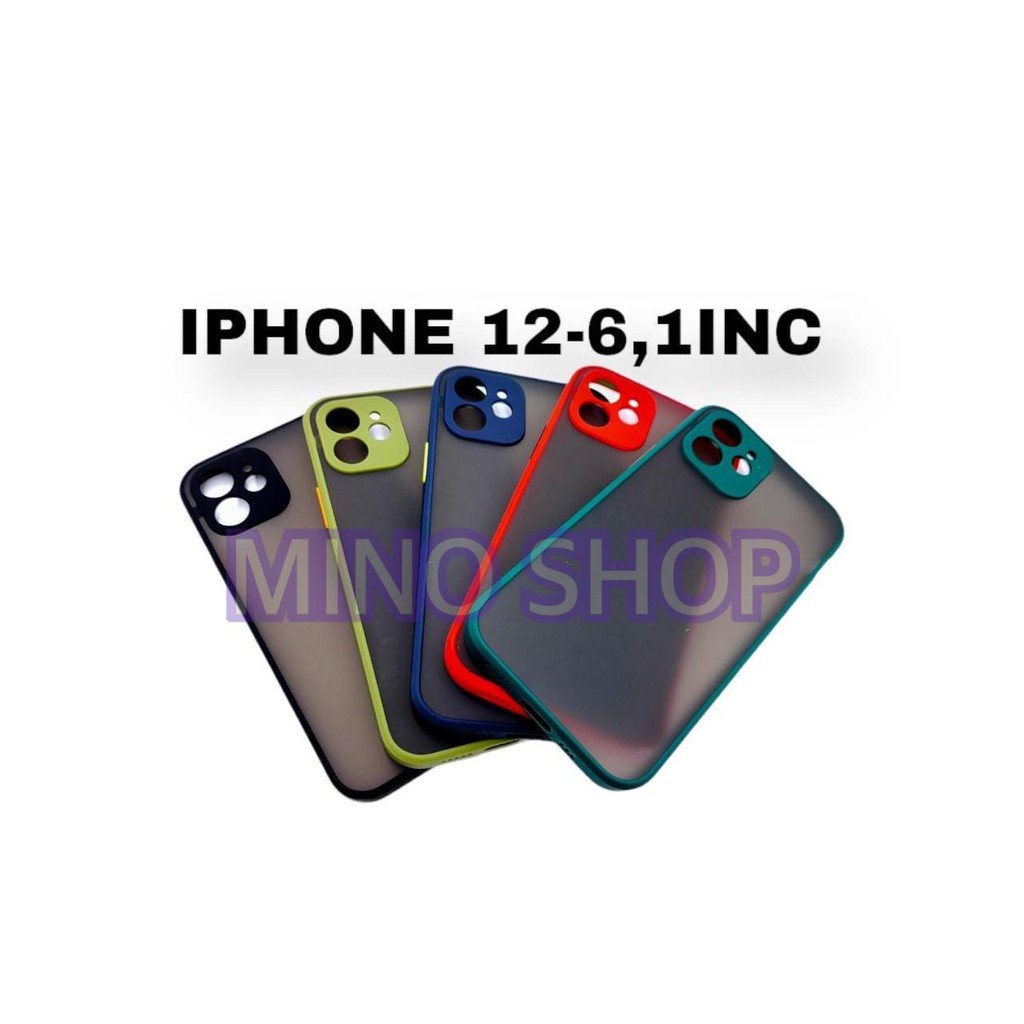 SOFTCASE IPHONE 12 6.1 INC - HARDCASE DOVE MYCHOICE PLUS PELINDUNG KAMERA - AERO CASE