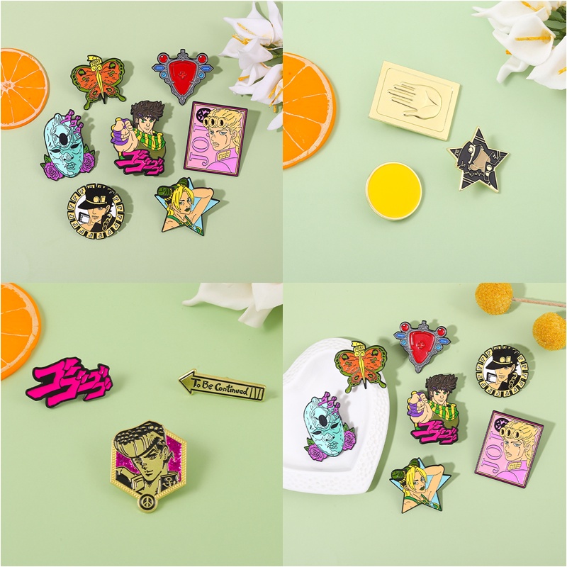 Bros Pin Desain Anime Jepang JoJos Bizarre Adventure Untuk Aksesoris Pakaian