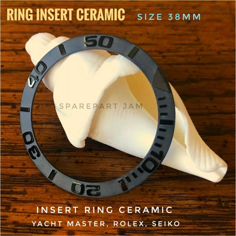 Ring Insert Keramic SLOP Hitam 38mm Yacht Seiko,Skx,Srpd,7002