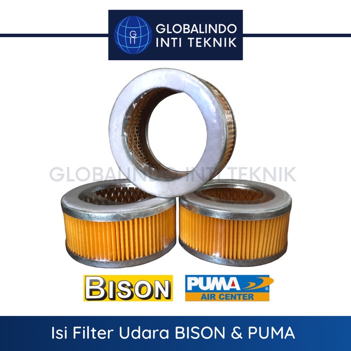 Isi Filter Udara Kompresor BISON 3 5 7.5 10 15 20 HP PUMA 7.5 10 15 HP