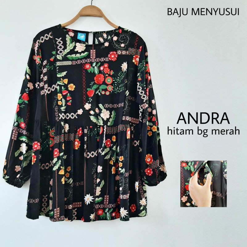 MAMIGAYA Nursing Wear ANDRA Atasan Blouse Menyusui Lengan Panjang