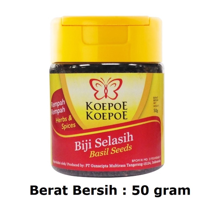 

Koepoe koepoe Biji Selasih Basil Seeds 50g