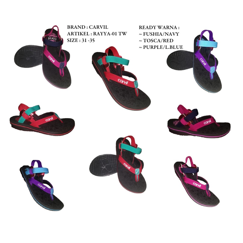 Sandal Anak Carvil RAYYA-01 TW Sandal Sponge Jepit Gunung Terlaris