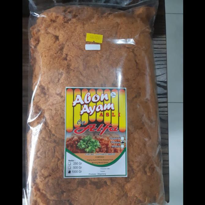 

Terlaris! Abon Ayam Pedas Cap Alfa 1Kg ^