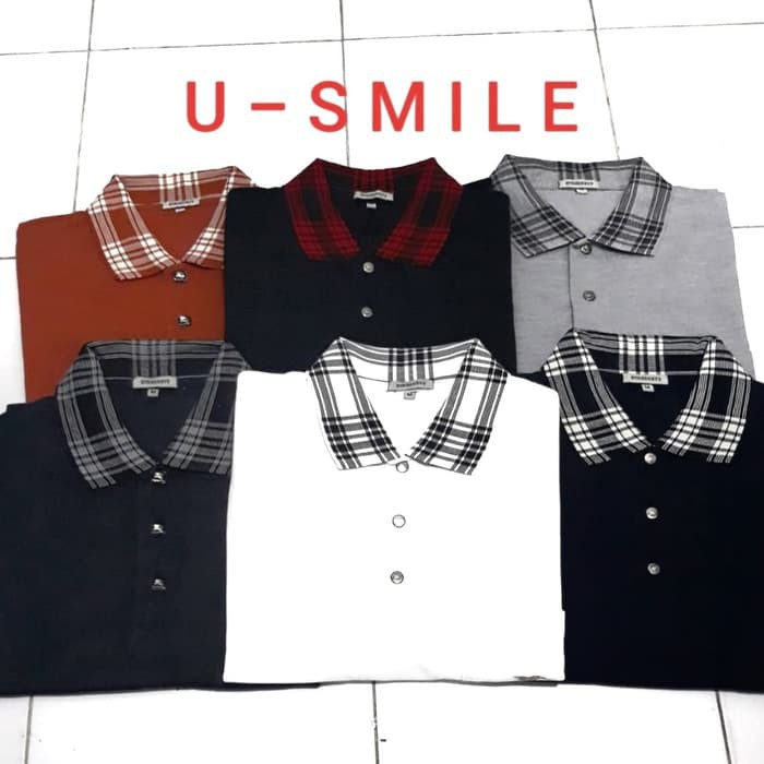 KAOS KERAH PRIA KAOS IMPORT BURBERRY