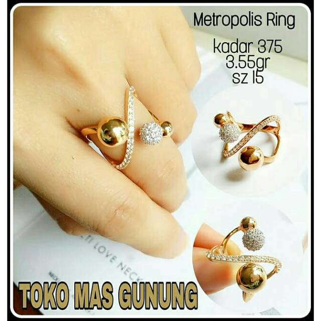 Cincin dior metropolis emas 375