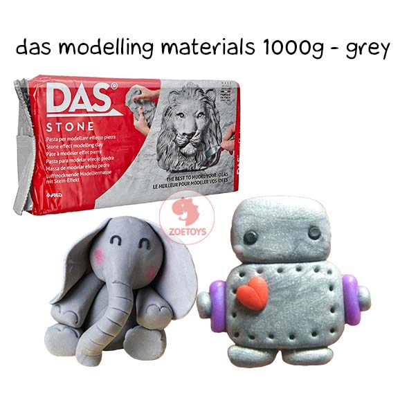 Zoetoys DAS Modelling Clay Air-Hardening Materials 500 gr | Hampers Premium Tanah Liat Putih Coklat DIY Kit | Mainan Edukasi Anak