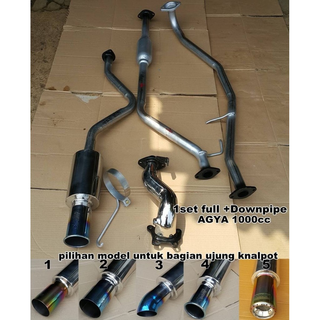 Knalpot Racing Mobil Fullset untuk AGYA - AYLA 1000cc