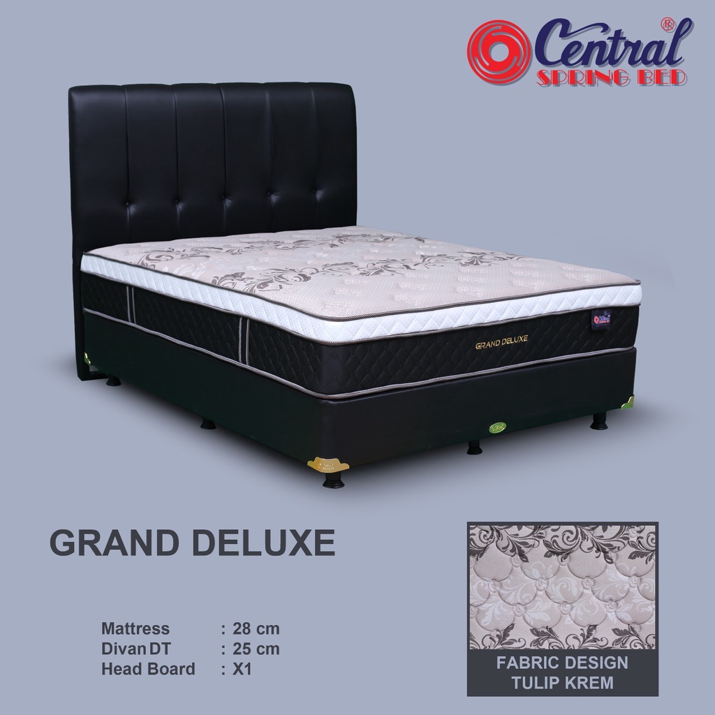 Jual Spring Bed Grand Deluxe Central KASUR Springbed Full Set | Shopee ...