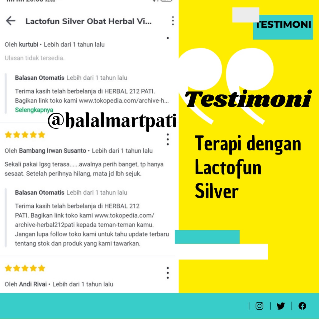 Lactofun Silver Obat Vitamin Terapi Tetes Mata Minus Plus Silinder Katarak Mata Merah Bengkak Herbal