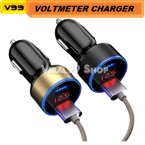 Charger dan Voltmeter Motor Dual USB Nmax Aerox Xmax Freego Lexi DLL
