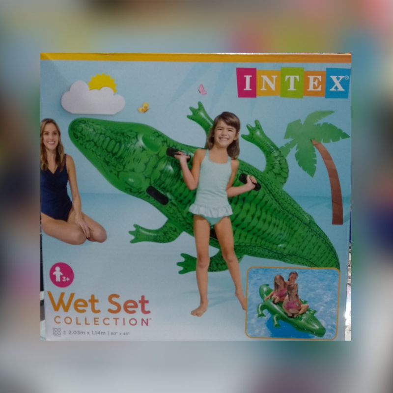 Intex 58562 Giant Gator Ride On pelampung buaya