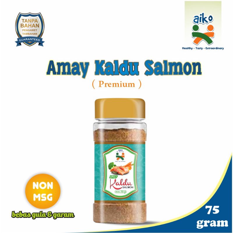 AMAY Kaldu MPASI Premium 75 gram (Ayam Sapi Salmon Kakap Tuna) Kaldu Bayi Non MSG Tanpa Gula Garam