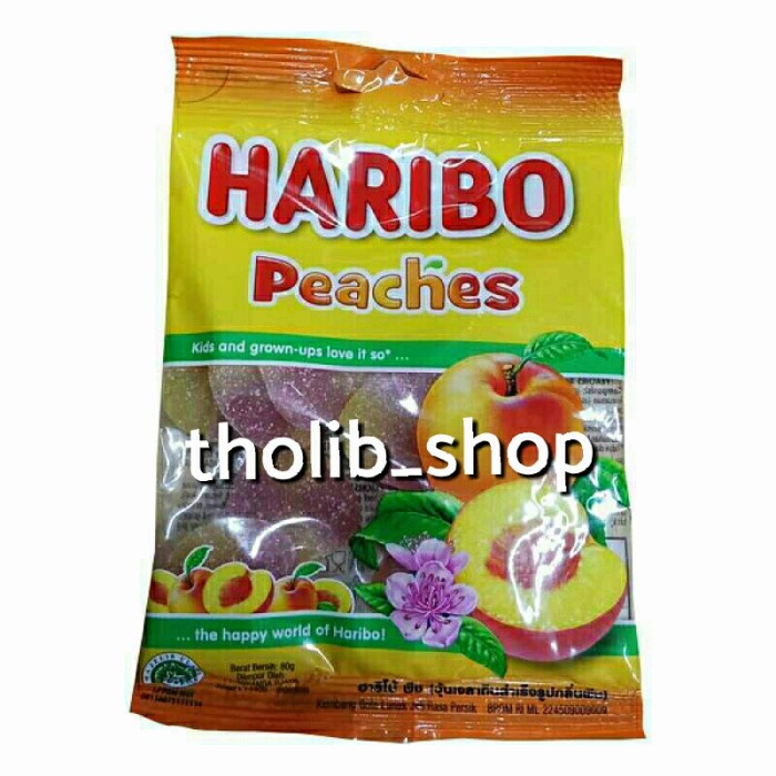 

Haribo peaches kecil 80 gr