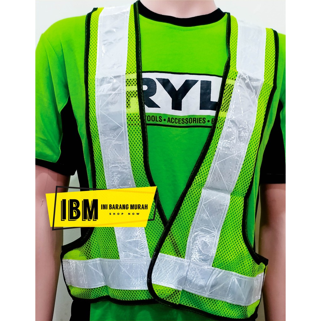 ROMPI JARING V SCOTLIGHT HIJAU / SAFETY VEST / ROMPI SAFETY