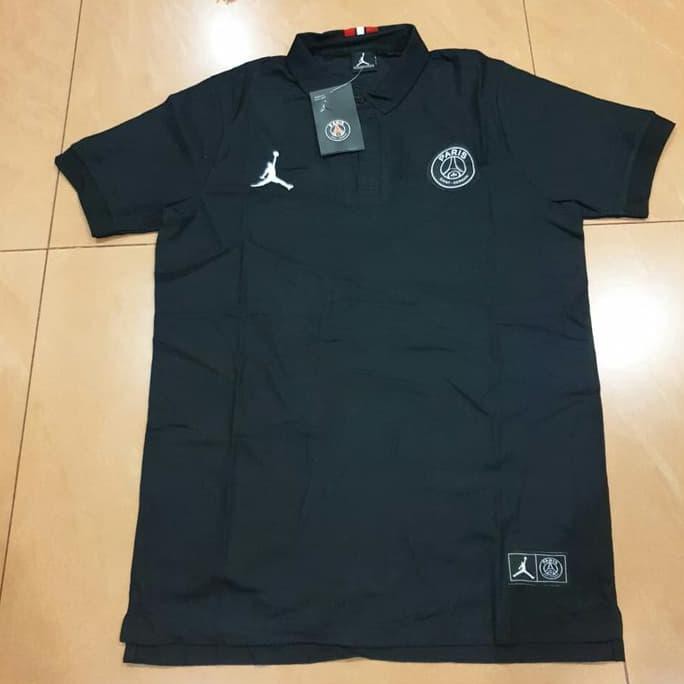 Kaos Polo Shirt Baju Kerah Jersey Psg 3Rd Air Jordan 18/19 Paris Saint