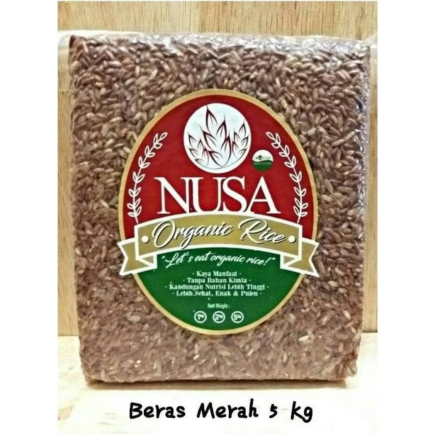 

Beras Merah Organik Kualitas Ekspor (Bersertifikat) 5Kg Terpercaya