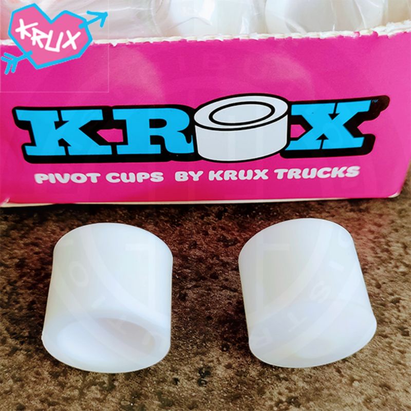 KRUX Pivot Cups White Hardware Skateboard set of 2