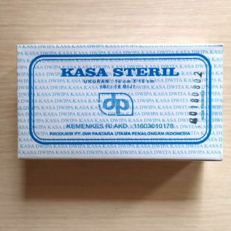 Kasa steril dwipa 16x16/ kasa steril isi 16 lembar