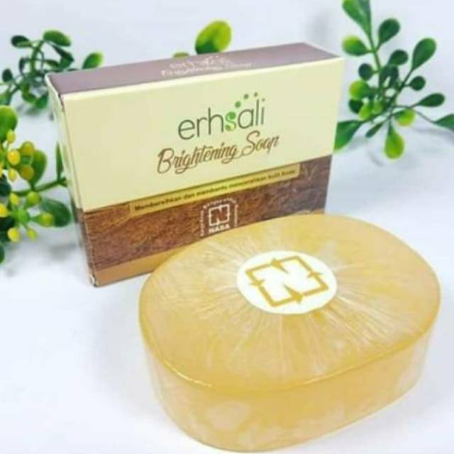 Erhsali Brightening Soap Pencerah Wajah Pembersih Muka Penghilang Bekas Jerawat